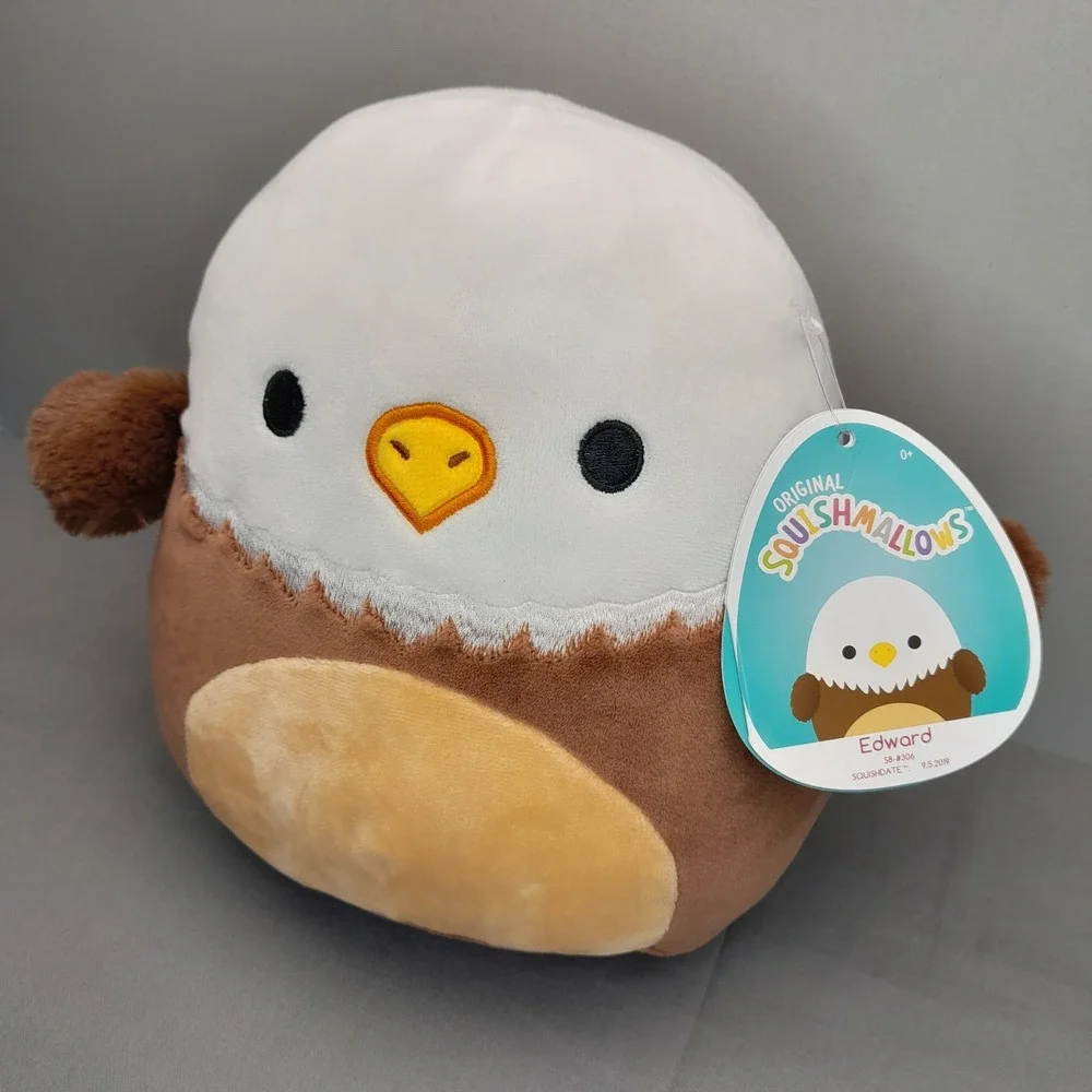 Squishmallows 8 Inch Edward the Eagle Bald Eagle Plush Bird Claire's Exclusive